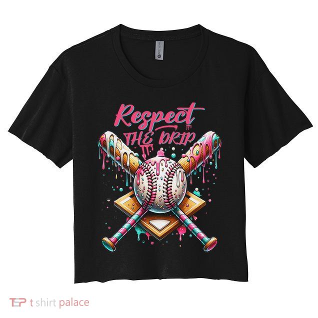 Respect The Drip Ice Cream Dripping Crop Top
