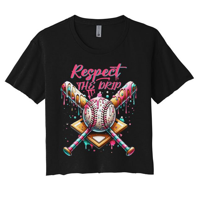 Respect The Drip Ice Cream Dripping Crop Top