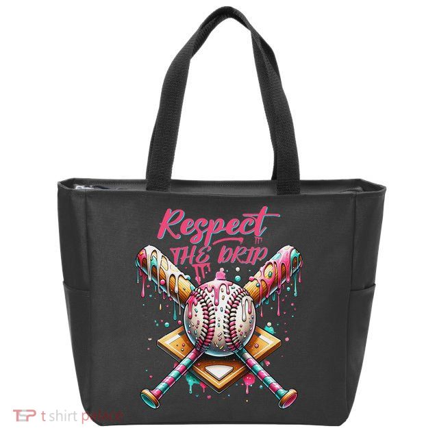 Respect The Drip Ice Cream Dripping Zip Tote Bag