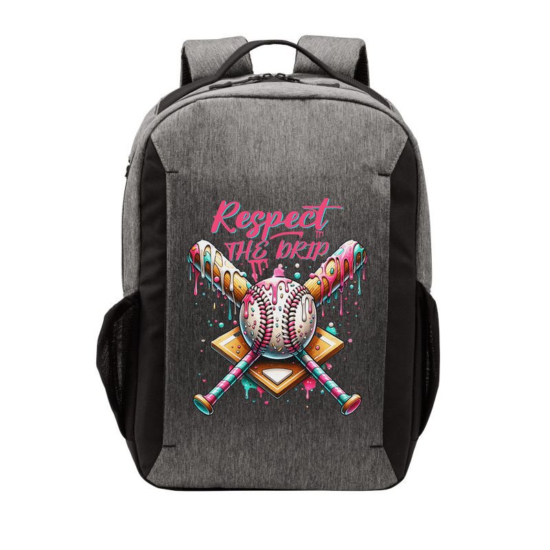 Respect The Drip Ice Cream Dripping Vector Backpack