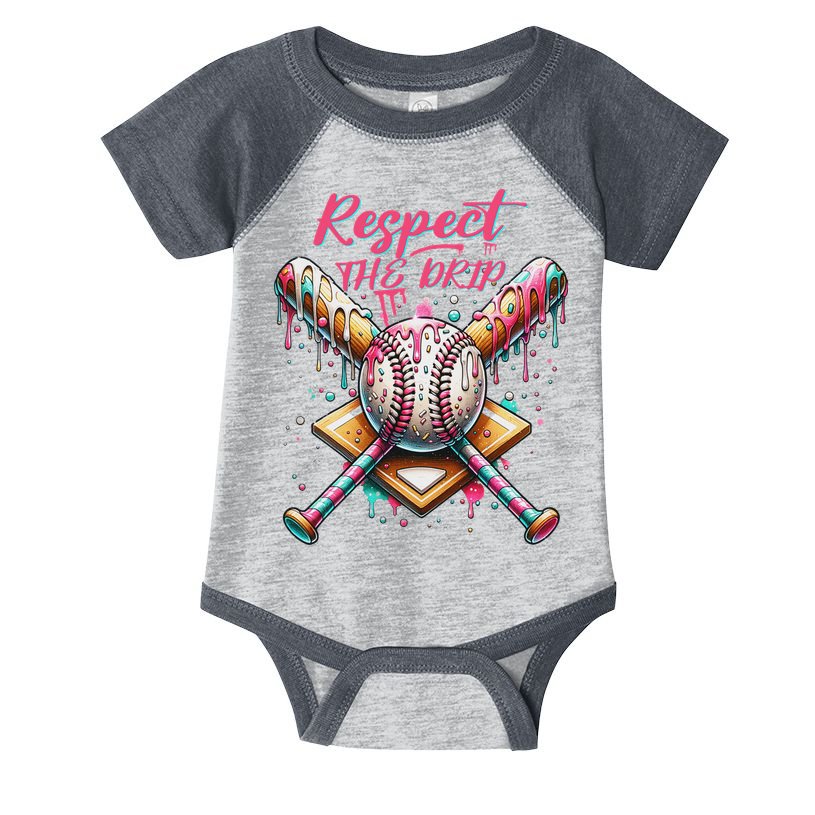 Respect The Drip Ice Cream Dripping Infant Baby Jersey Bodysuit