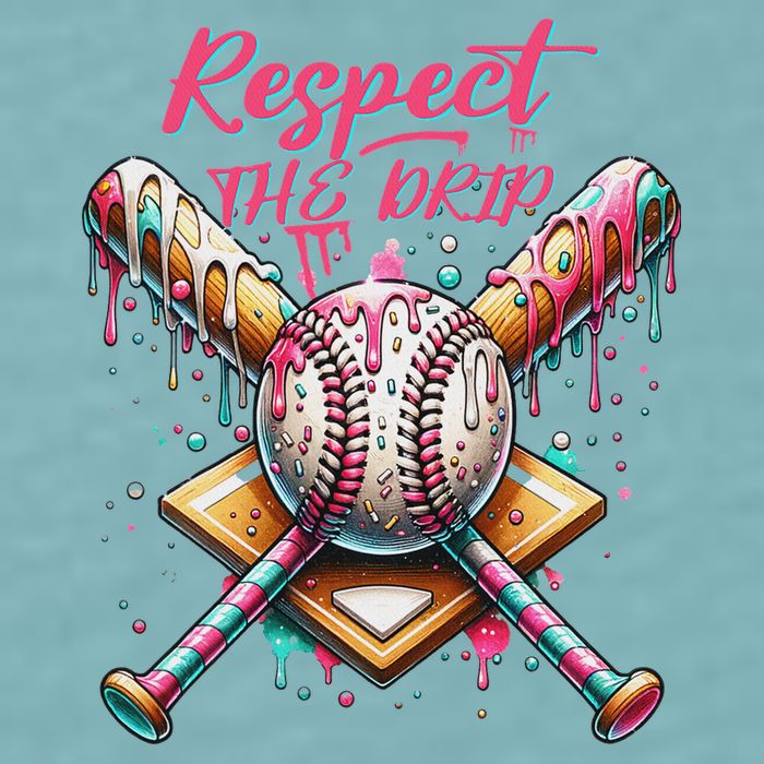 Respect The Drip Ice Cream Dripping Sueded Cloud Jersey T-Shirt