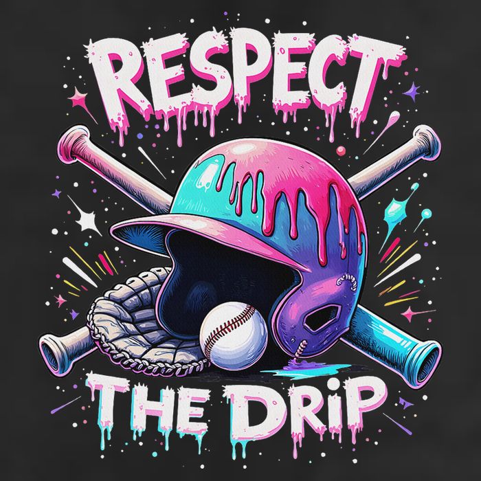 Respect The Drip Baseball Ice Cream Drip Vibes Squad Cool Comfort Performance Bucket Hat