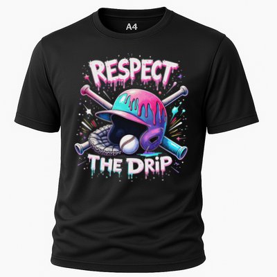 Respect The Drip Baseball Ice Cream Drip Vibes Squad Performance Shirt