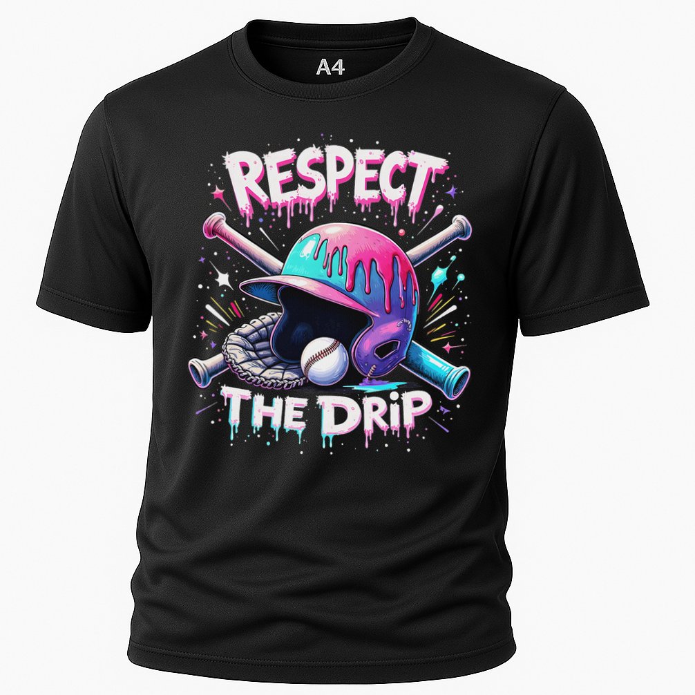 Respect The Drip Baseball Ice Cream Drip Vibes Squad Performance Shirt