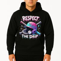 Respect The Drip Baseball Ice Cream Drip Vibes Squad Hoodie