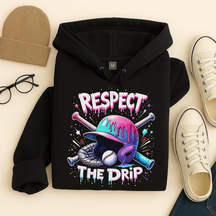 Respect The Drip Baseball Ice Cream Drip Vibes Squad Hoodie