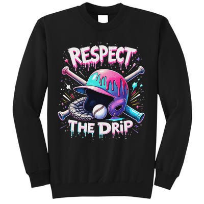 Respect The Drip Baseball Ice Cream Drip Vibes Squad Sweatshirt