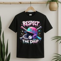 Respect The Drip Baseball Ice Cream Drip Vibes Squad T-Shirt