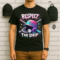 Respect The Drip Baseball Ice Cream Drip Vibes Squad T-Shirt
