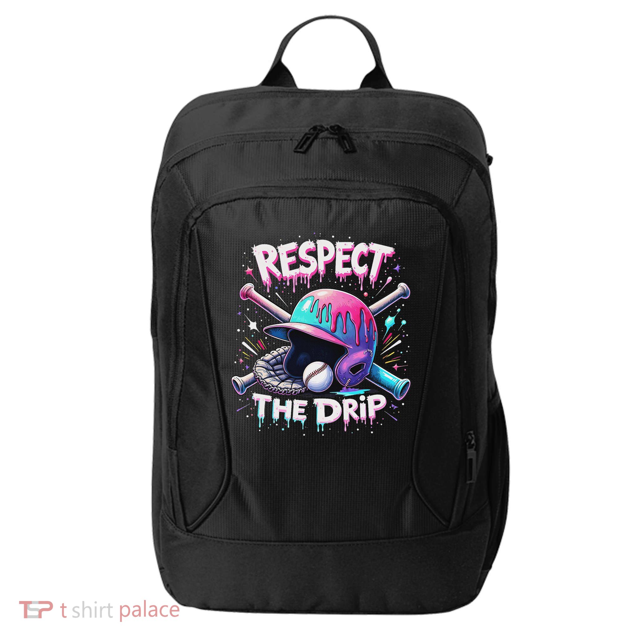 Respect The Drip Baseball Ice Cream Drip Vibes Squad City Backpack