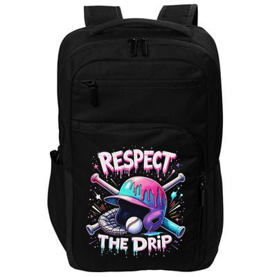 Respect The Drip Baseball Ice Cream Drip Vibes Squad Impact Tech Backpack