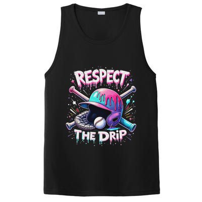 Respect The Drip Baseball Ice Cream Drip Vibes Squad PosiCharge Competitor Tank