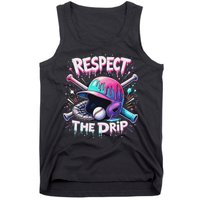 Respect The Drip Baseball Ice Cream Drip Vibes Squad Tank Top