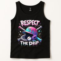 Respect The Drip Baseball Ice Cream Drip Vibes Squad Tank Top