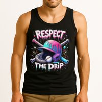 Respect The Drip Baseball Ice Cream Drip Vibes Squad Tank Top