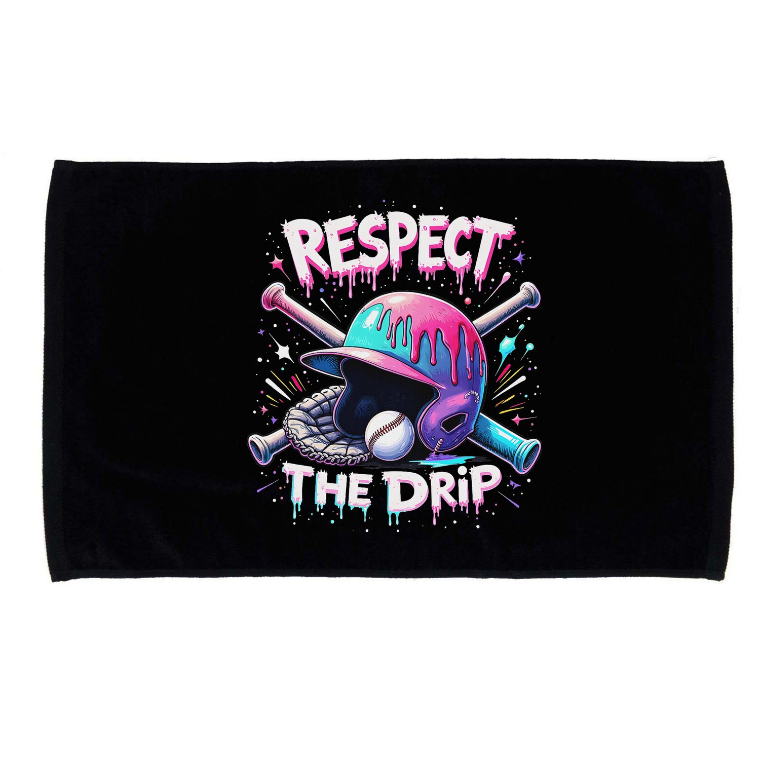 Respect The Drip Baseball Ice Cream Drip Vibes Squad Microfiber Hand Towel