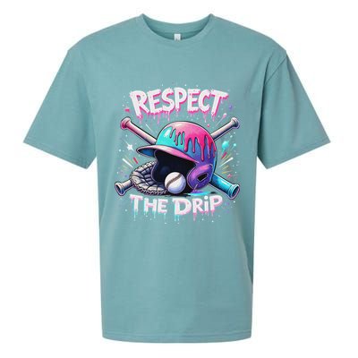 Respect The Drip Baseball Ice Cream Drip Vibes Squad Sueded Cloud Jersey T-Shirt