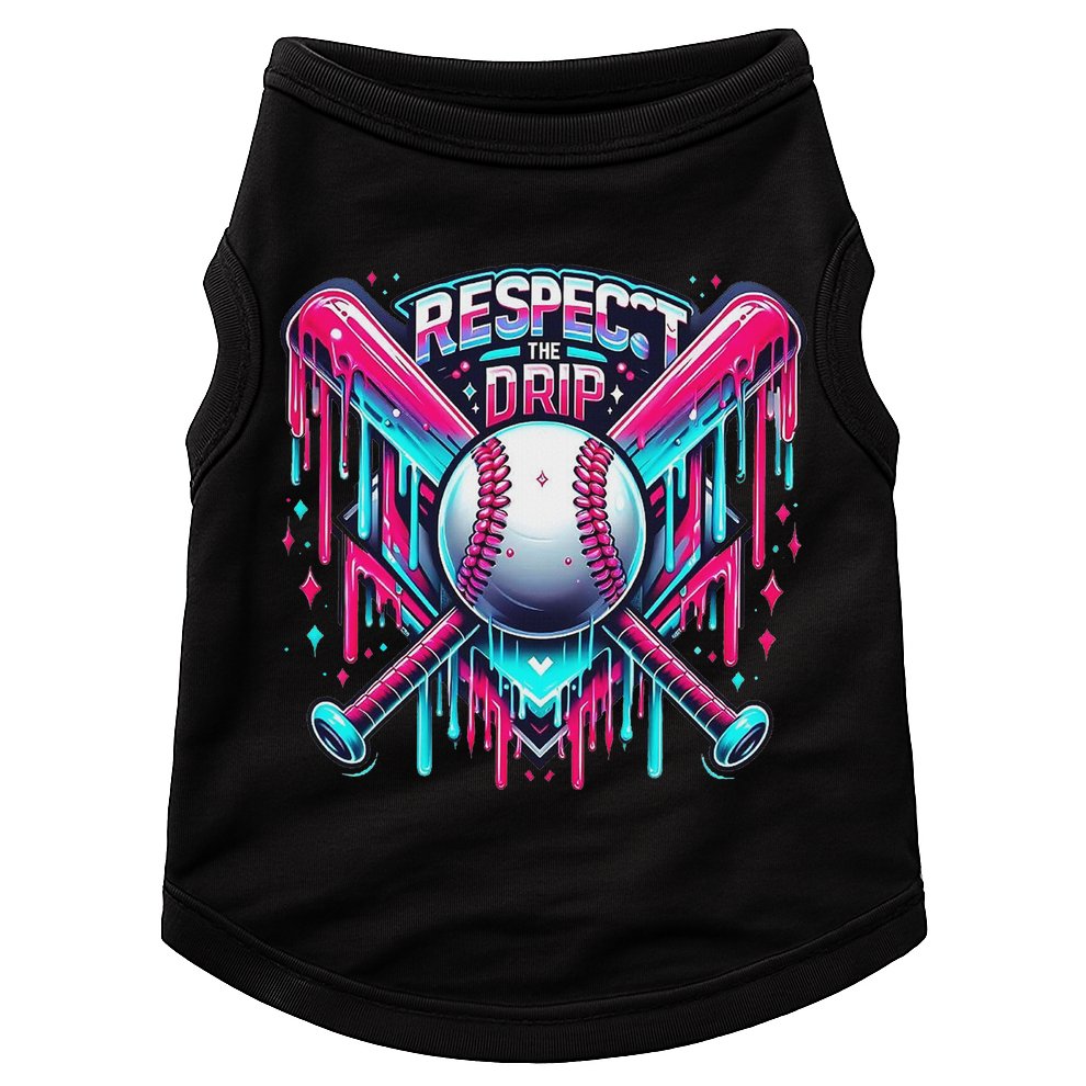 Respect The Drip Ice Cream Dripping Doggie Tank