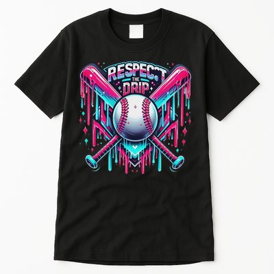 Respect The Drip Ice Cream Dripping Tall T-Shirt
