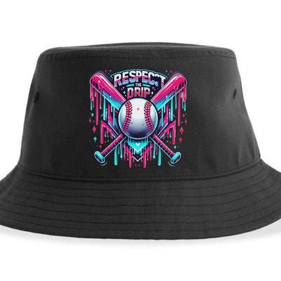 Respect The Drip Ice Cream Dripping Sustainable Bucket Hat