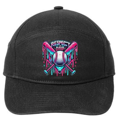 Respect The Drip Ice Cream Dripping 7-Panel Snapback Hat