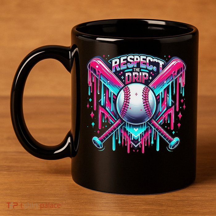 Respect The Drip Ice Cream Dripping 11oz C Handle Ceramic Mug