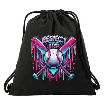 Respect The Drip Ice Cream Dripping Drawstring Bag