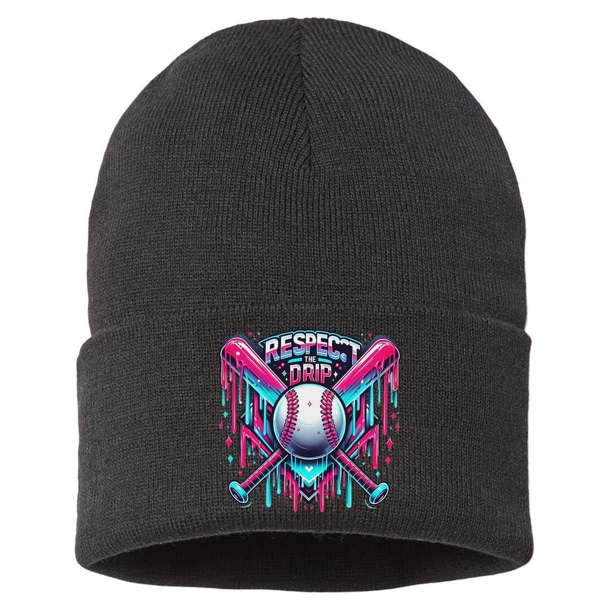 Respect The Drip Ice Cream Dripping Sustainable Knit Beanie