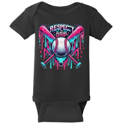 Respect The Drip Ice Cream Dripping Baby Bodysuit