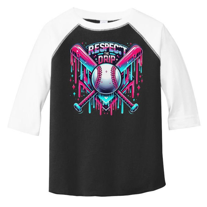 Respect The Drip Ice Cream Dripping Toddler Fine Jersey T-Shirt