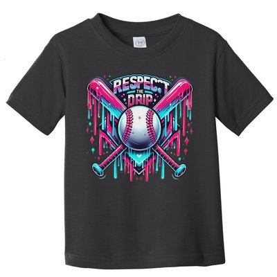 Respect The Drip Ice Cream Dripping Toddler T-Shirt
