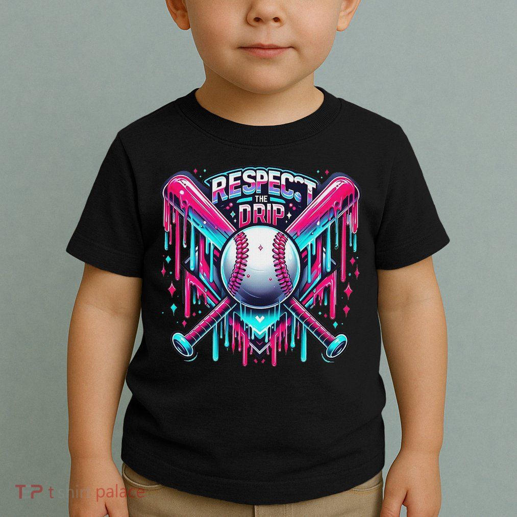 Respect The Drip Ice Cream Dripping Toddler T-Shirt