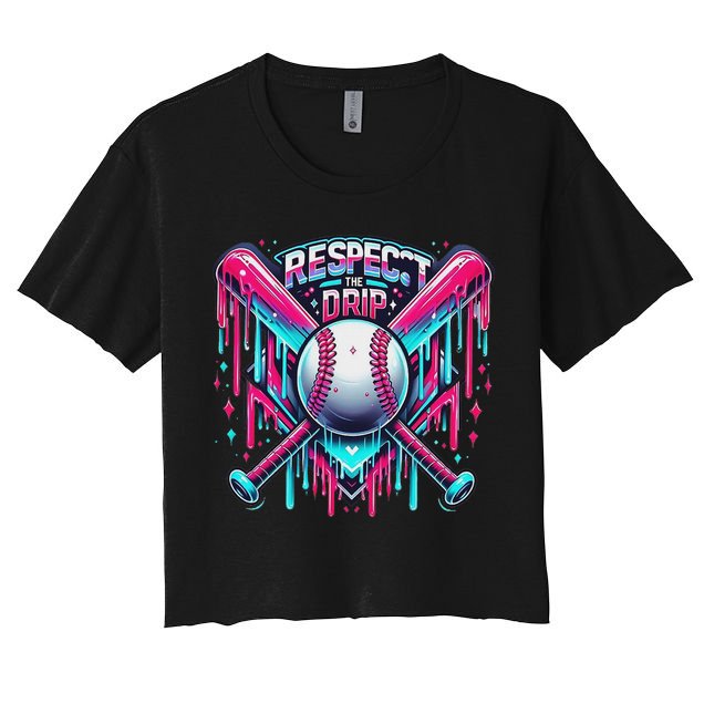 Respect The Drip Ice Cream Dripping Crop Top