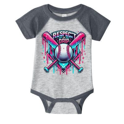Respect The Drip Ice Cream Dripping Infant Baby Jersey Bodysuit