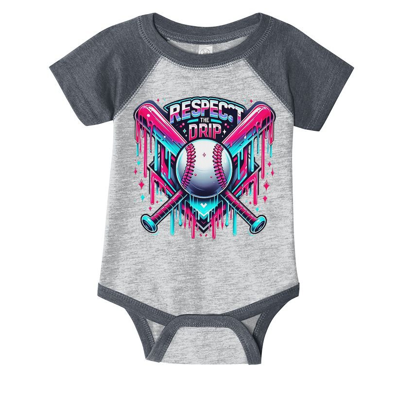 Respect The Drip Ice Cream Dripping Infant Baby Jersey Bodysuit