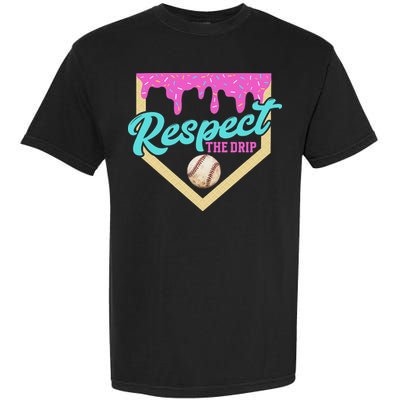Respect The Drip Ice Cream Dripping Garment-Dyed Heavyweight T-Shirt