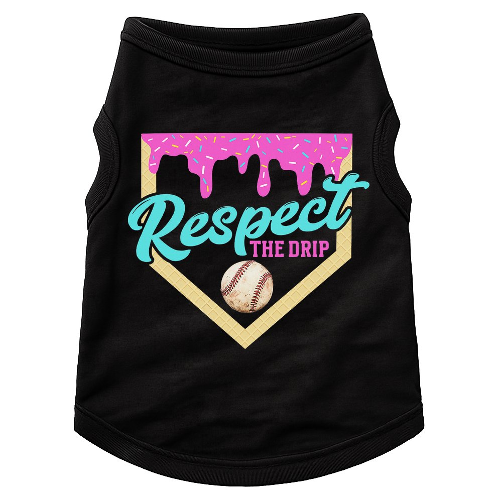 Respect The Drip Ice Cream Dripping Doggie Tank