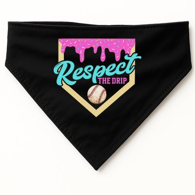 Respect The Drip Ice Cream Dripping USA-Made Doggie Bandana