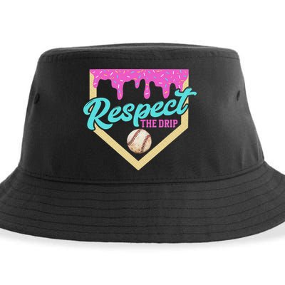 Respect The Drip Ice Cream Dripping Sustainable Bucket Hat