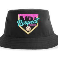Respect The Drip Ice Cream Dripping Sustainable Bucket Hat