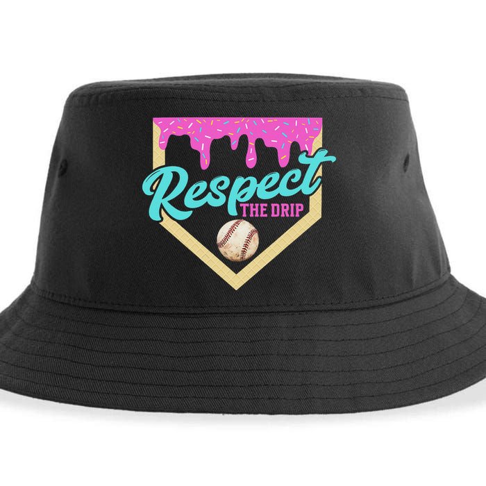 Respect The Drip Ice Cream Dripping Sustainable Bucket Hat
