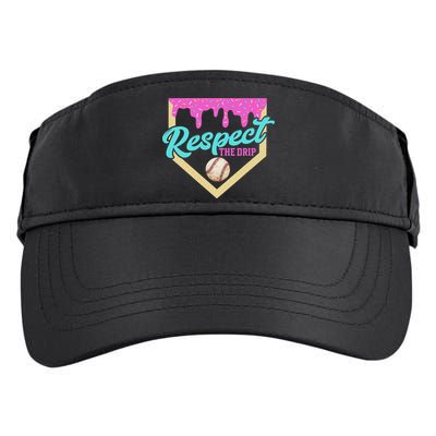 Respect The Drip Ice Cream Dripping Adult Drive Performance Visor