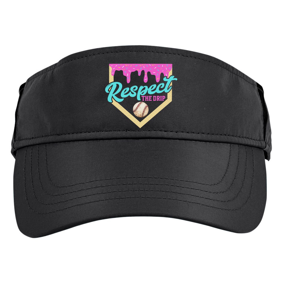 Respect The Drip Ice Cream Dripping Adult Drive Performance Visor