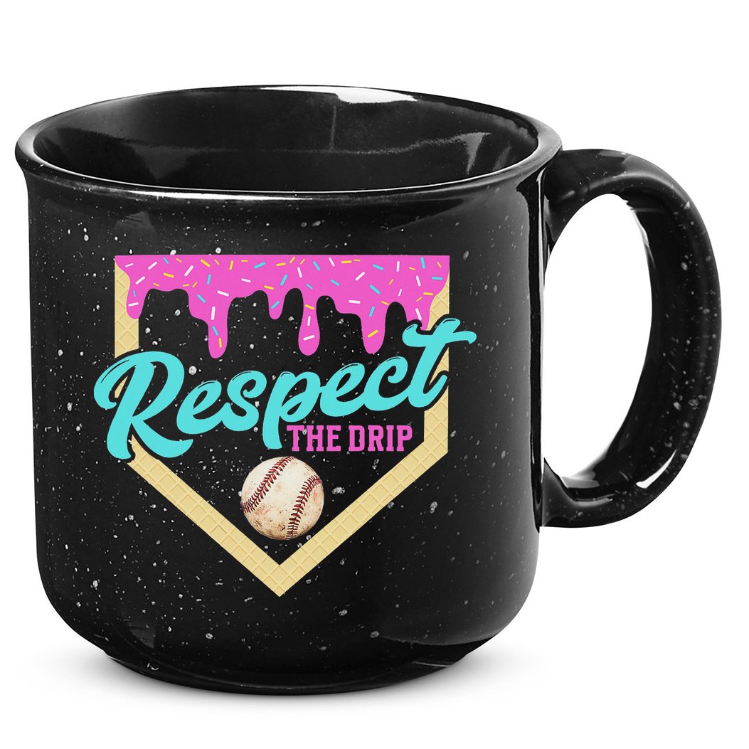 Respect The Drip Ice Cream Dripping 15oz Campfire Ceramic Mug