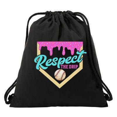 Respect The Drip Ice Cream Dripping Drawstring Bag