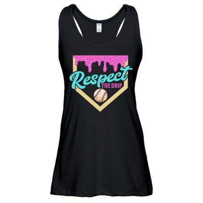 Respect The Drip Ice Cream Dripping Ladies Essential Flowy Tank