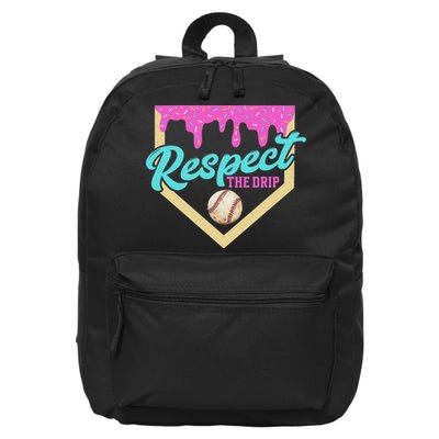 Respect The Drip Ice Cream Dripping 16 in Basic Backpack