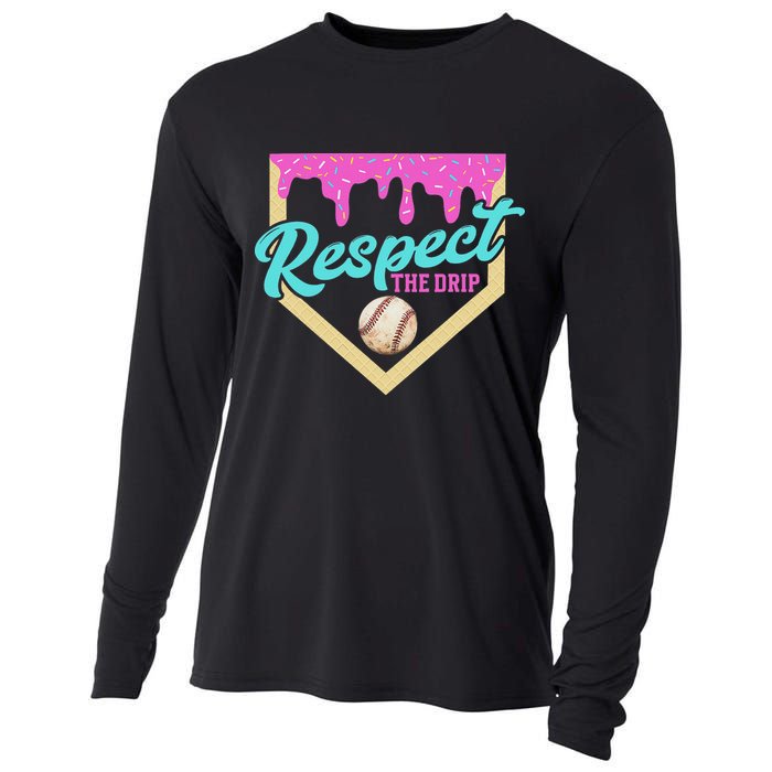 Respect The Drip Ice Cream Dripping Cooling Performance Long Sleeve Crew
