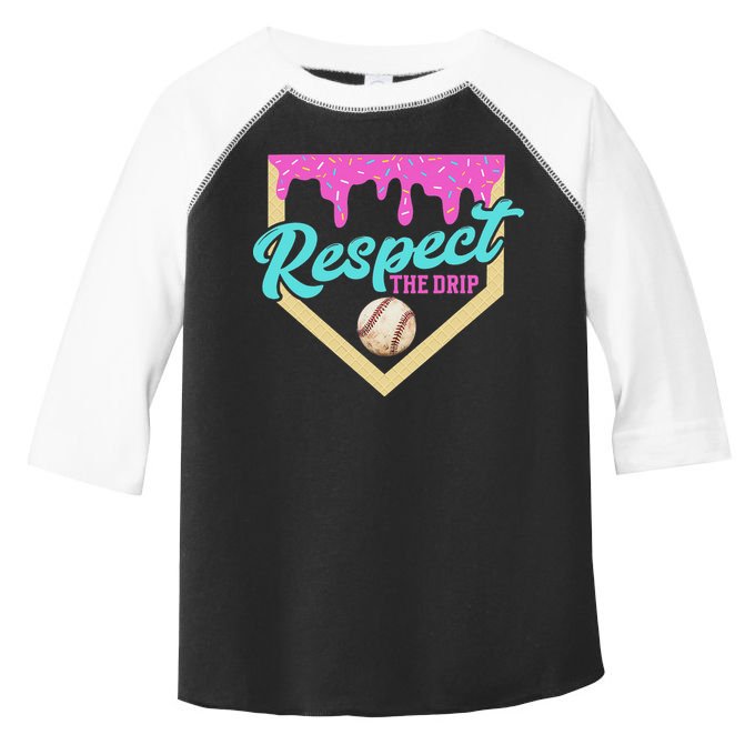 Respect The Drip Ice Cream Dripping Toddler Fine Jersey T-Shirt